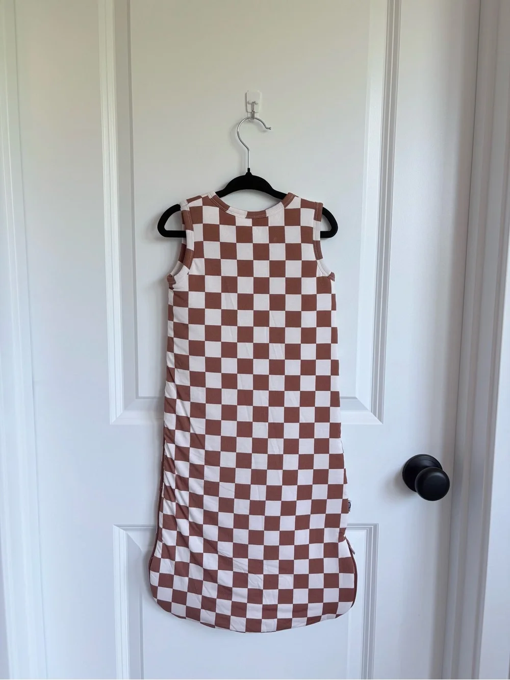 🏁Dream Big Little Co Brown Checkered Bamboo Sleep Sack NWT